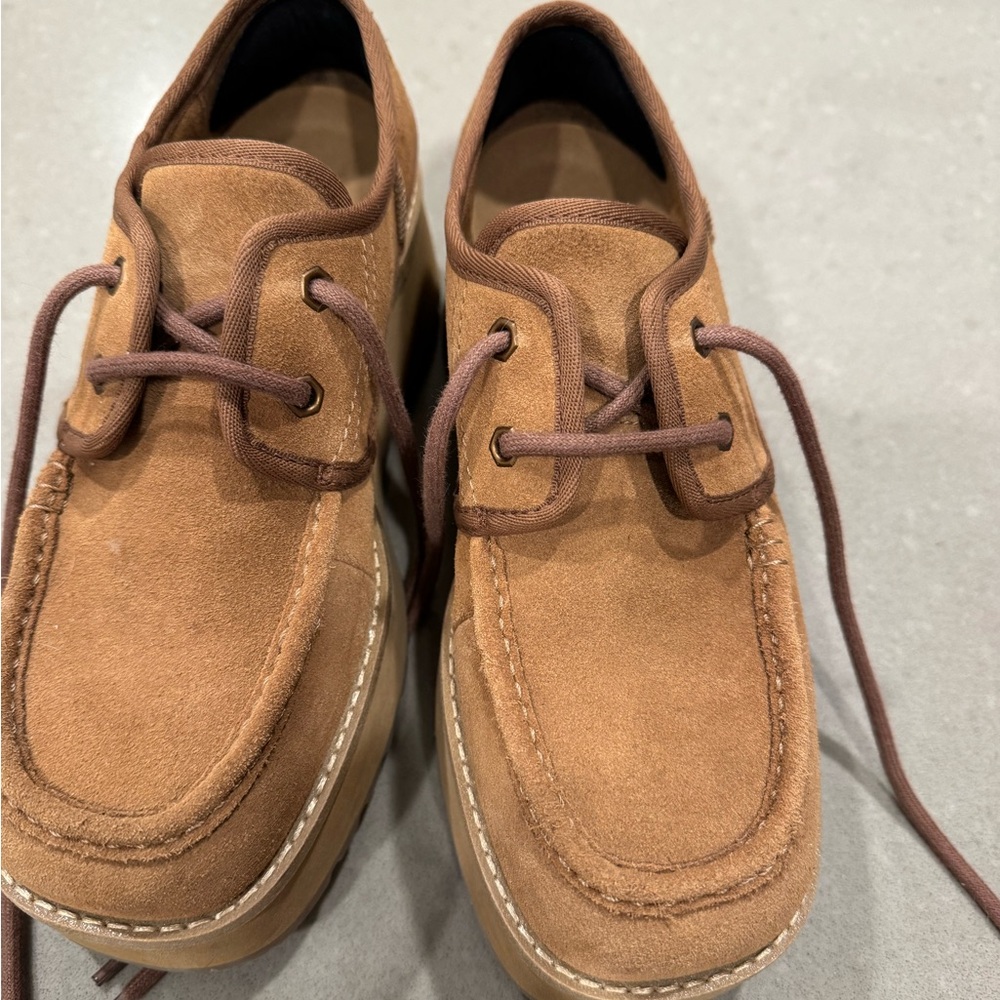 Ugg Tan Suede Platform Shoes